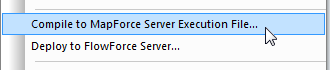 MapForce Server execution file for data mapping protocol buffers