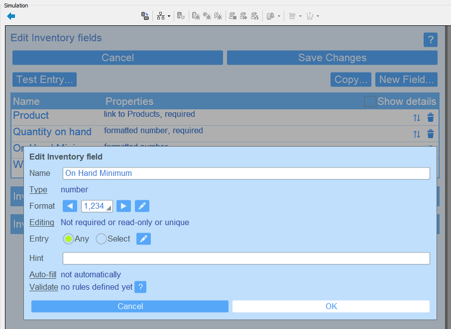 Modifying the sample data set by adding a new field