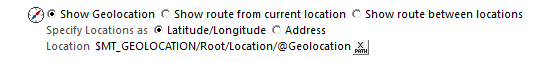 The same MobileTogether action displays a map of the current location for any mobile operating system