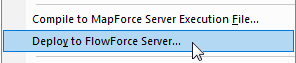 Deploying the data mapping project to FlowForce Server for automated execution