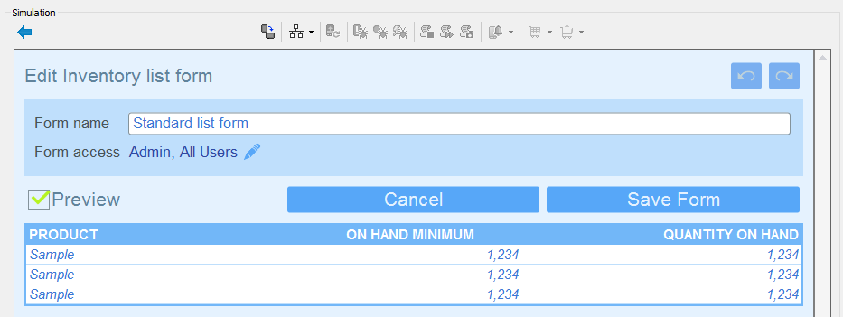 Preview the new list during editing