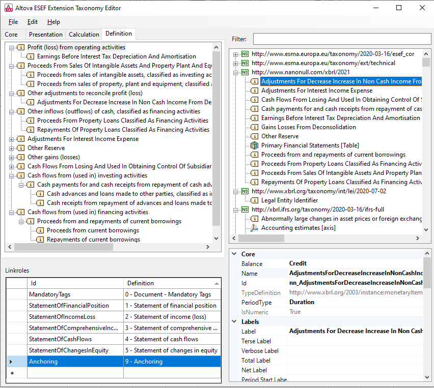 Create an ESEF extension taxonomy in Excel, with being exposed to XBRL syntax