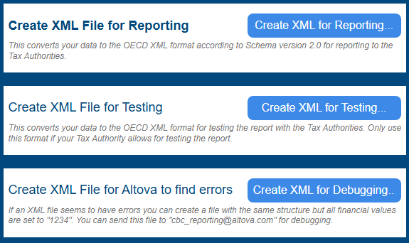 generate cbc xml
