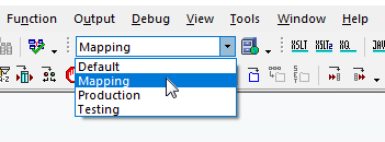 Selecting a global resources configuration