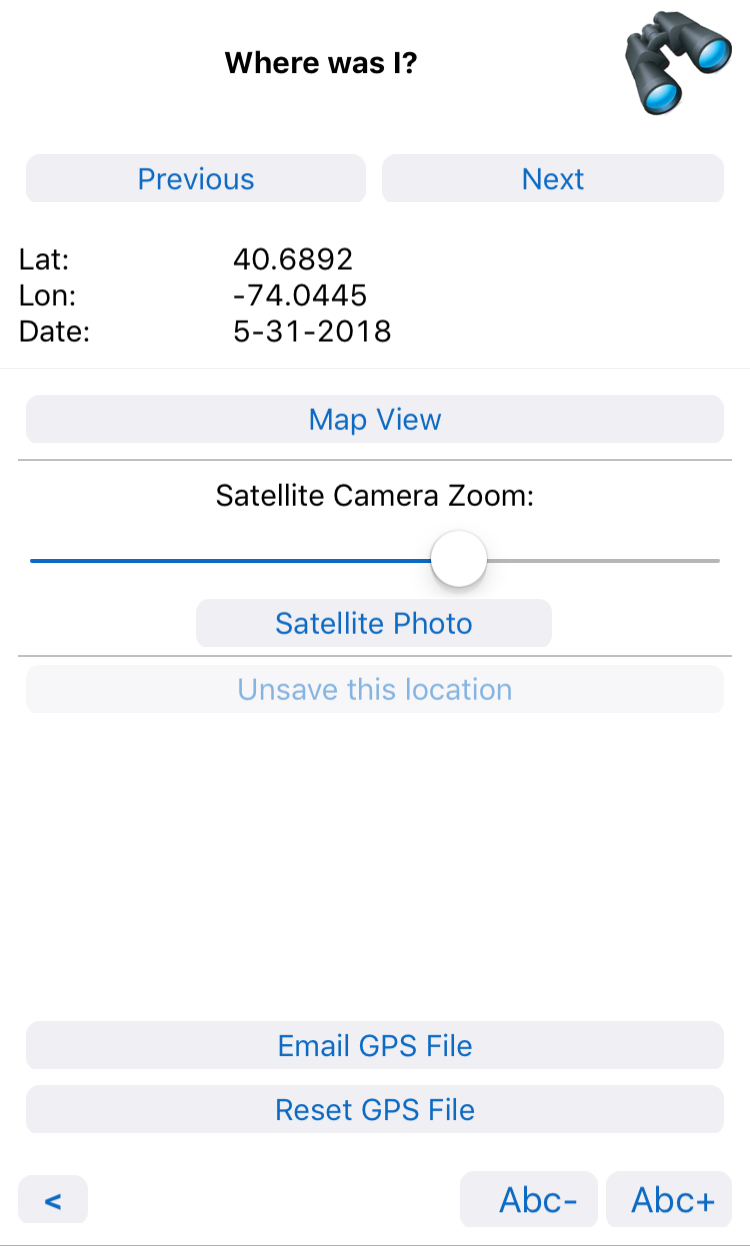 iPhone screenshot during early software testing