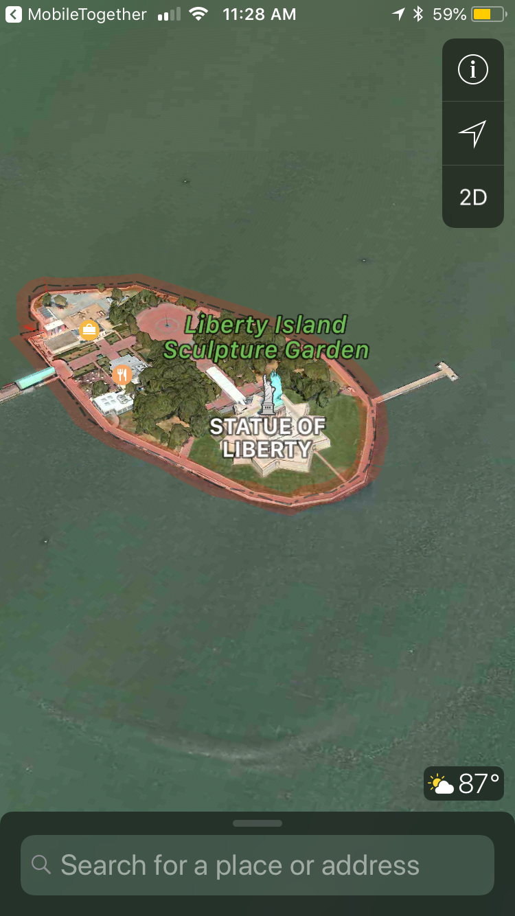 The iPhone opens Apple Maps during early software testing