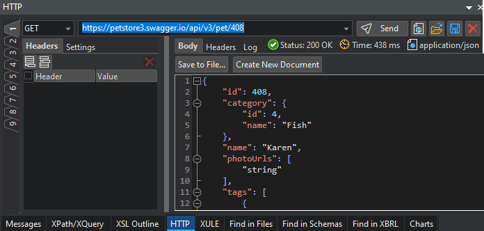 Testing OpenAPI messages