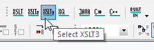 Selecting the processing engine for data mapping with XSLT3