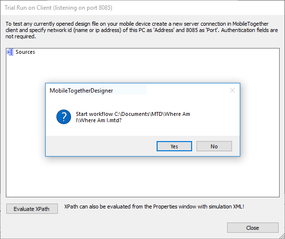 Initiating trial run on client for early software testing